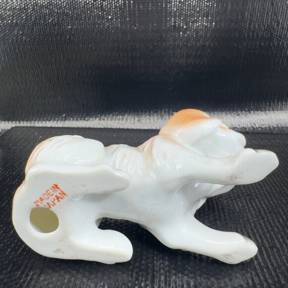 Vintage Pekingese Pug Dig Ceramic Figure Japan Whimsical Porcelain Dog Figure - Picture 9 of 11